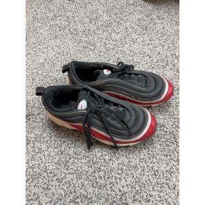 Nike Air Max 97 SE Shoes LV5‎ Black/ Red Varsity FB3245 Grade School Size 4.5Y